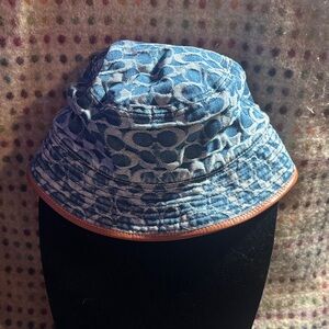 Coach Blue Patterned Bucket Hat